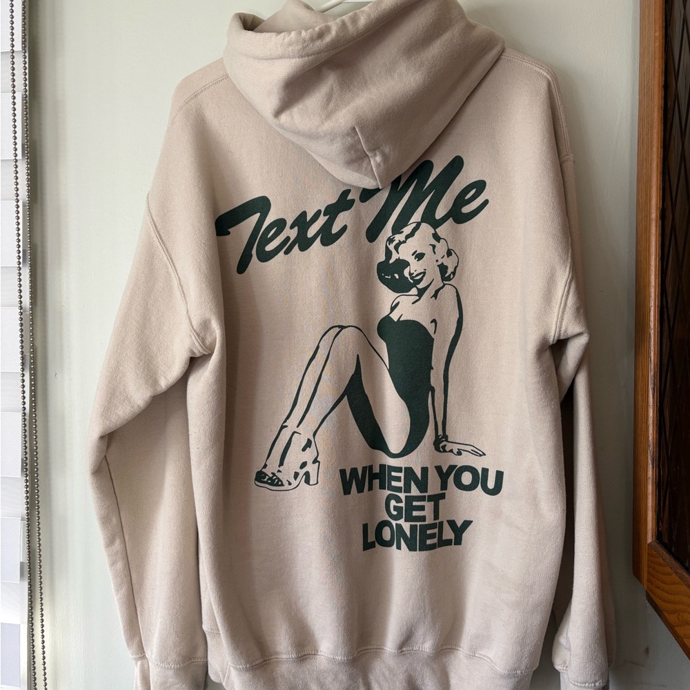 Lonely Ghost Beige Hoodie